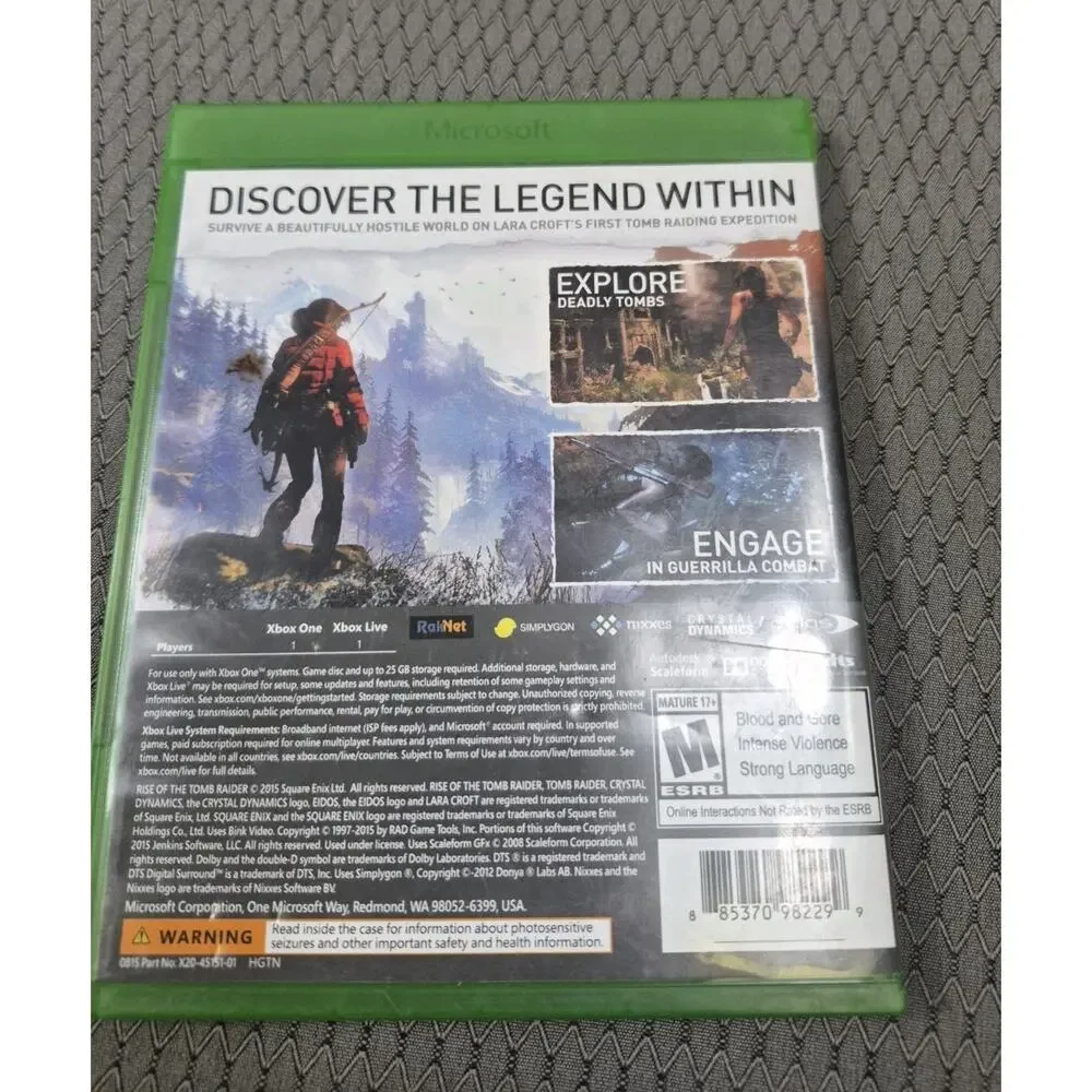 Rise Of The Tomb Raider Microsoft Xbox One